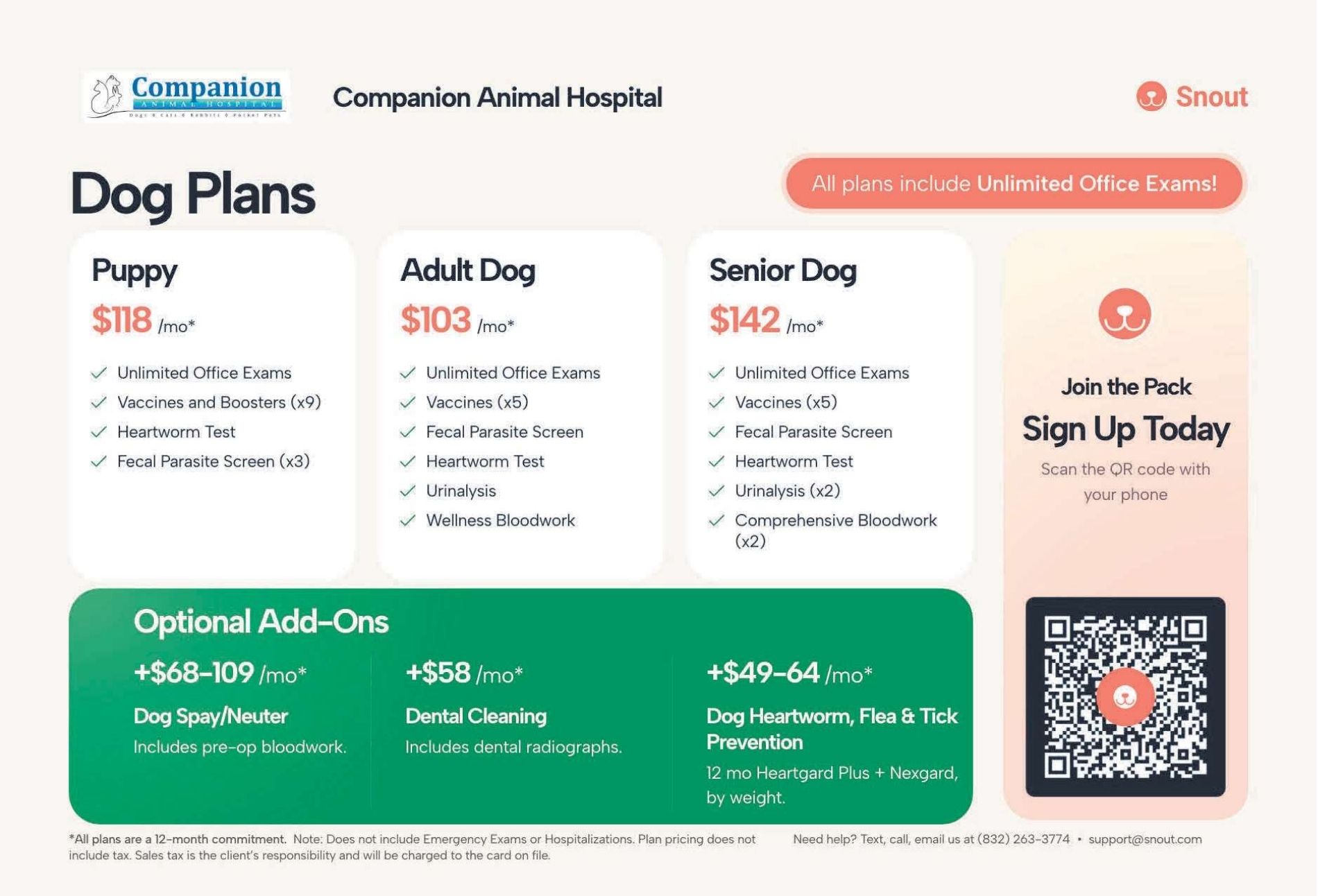 Companion Animal Hospital Dog Plans Image